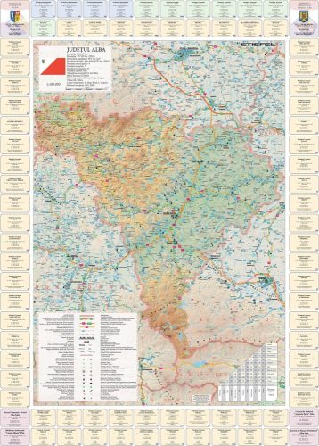 Harta județului Alba