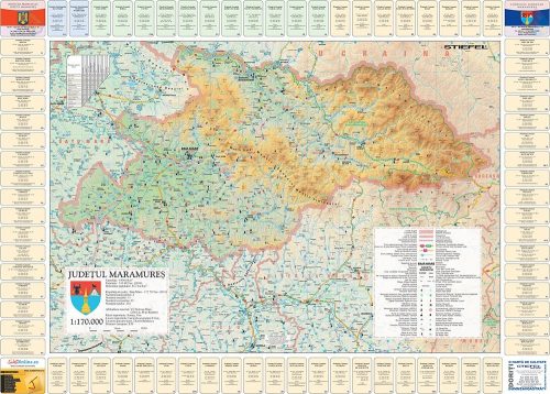 Harta județului Maramureș 