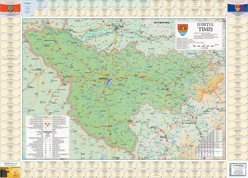 Harta județului Timiș