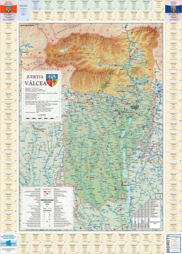 Harta județului Vâlcea
