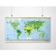 Harta lumii pentru copii, cu autocolante, foliată pe o singură parte