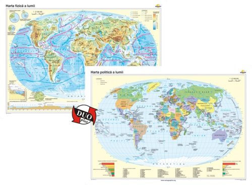Harta fizică a lumii şi Harta politică a lumii – Duo Plus