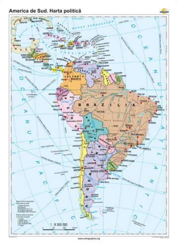 America de Sud. Harta politică