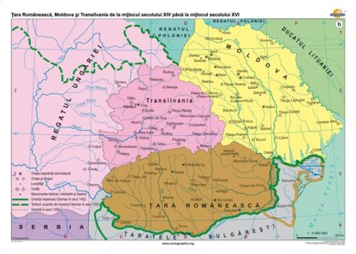 Ţara Românească, Moldova şi Transilvania de la mijlocul secolului XIV până la mijlocul secolului XVI