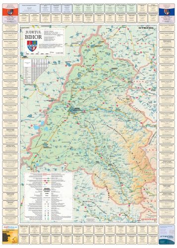 Harta judetului Bihor cu primării 