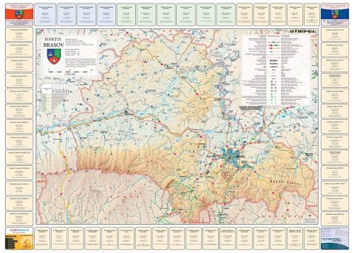 Harta județului Brașov cu primării 