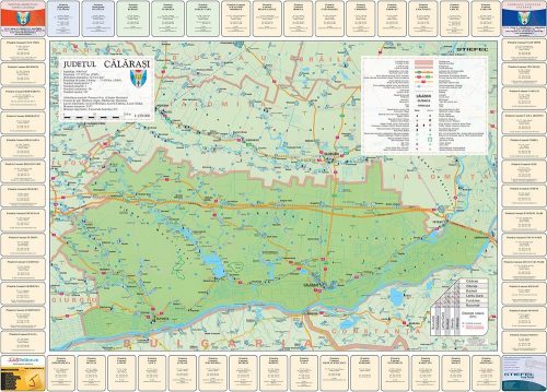 Harta județului Călărași cu primării 