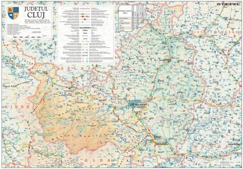 Harta județului Cluj