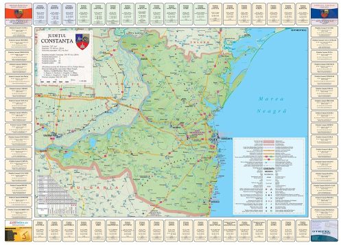 Harta județului Constanța cu primării 