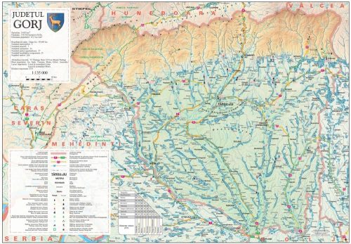 Harta județului Gorj - Editie 2011