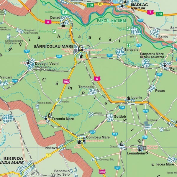 Harta Judetului Timis 100x70 Cm Sipci Plastic Stiefel Romania