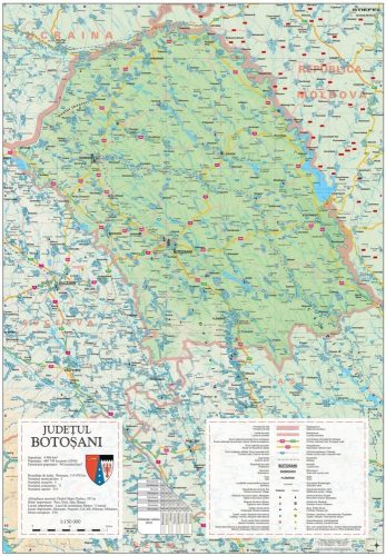 Harta județului Botoșani