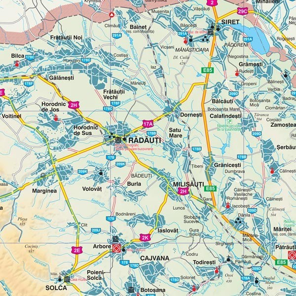 Harta Suceava In Rama De Aluminiu Stiefel Romania