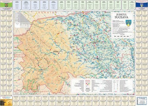 Harta județului Suceava cu primarii