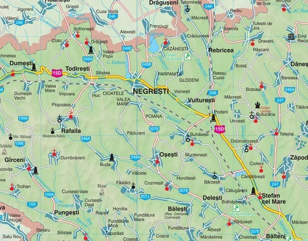 Harta Vaslui In Rama De Aluminiu Stiefel Romania