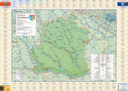Harta județului Teleorman cu primării 