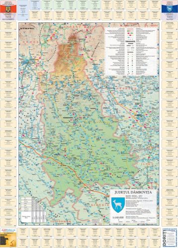 Harta județului Dâmbovița cu primării 