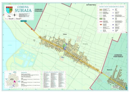 Harta Comunei Suhaia TR - șipci de lemn