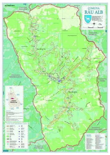Harta Comunei  - Râu Alb DB șipci de lemn