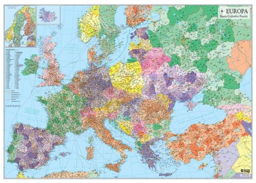 Harta Europa coduri poștale 
