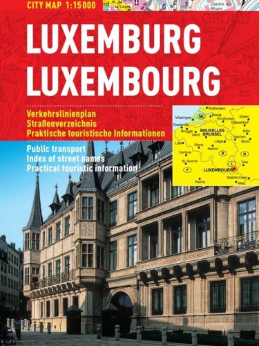 Luxemburg -hartă turistică pliabilă