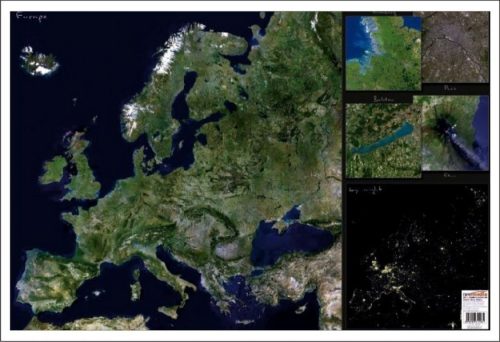 Mapă de birou - Europa - Imagine din satelit