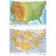 Hartă SUA fizico-geografică/ administrativă (în limba engleză) - DUO