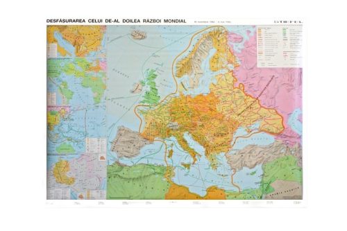 Al doilea Război Mondial - hartă de perete