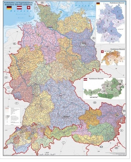 Harta Harta Germaniei Pe Regiuni Si Coduri